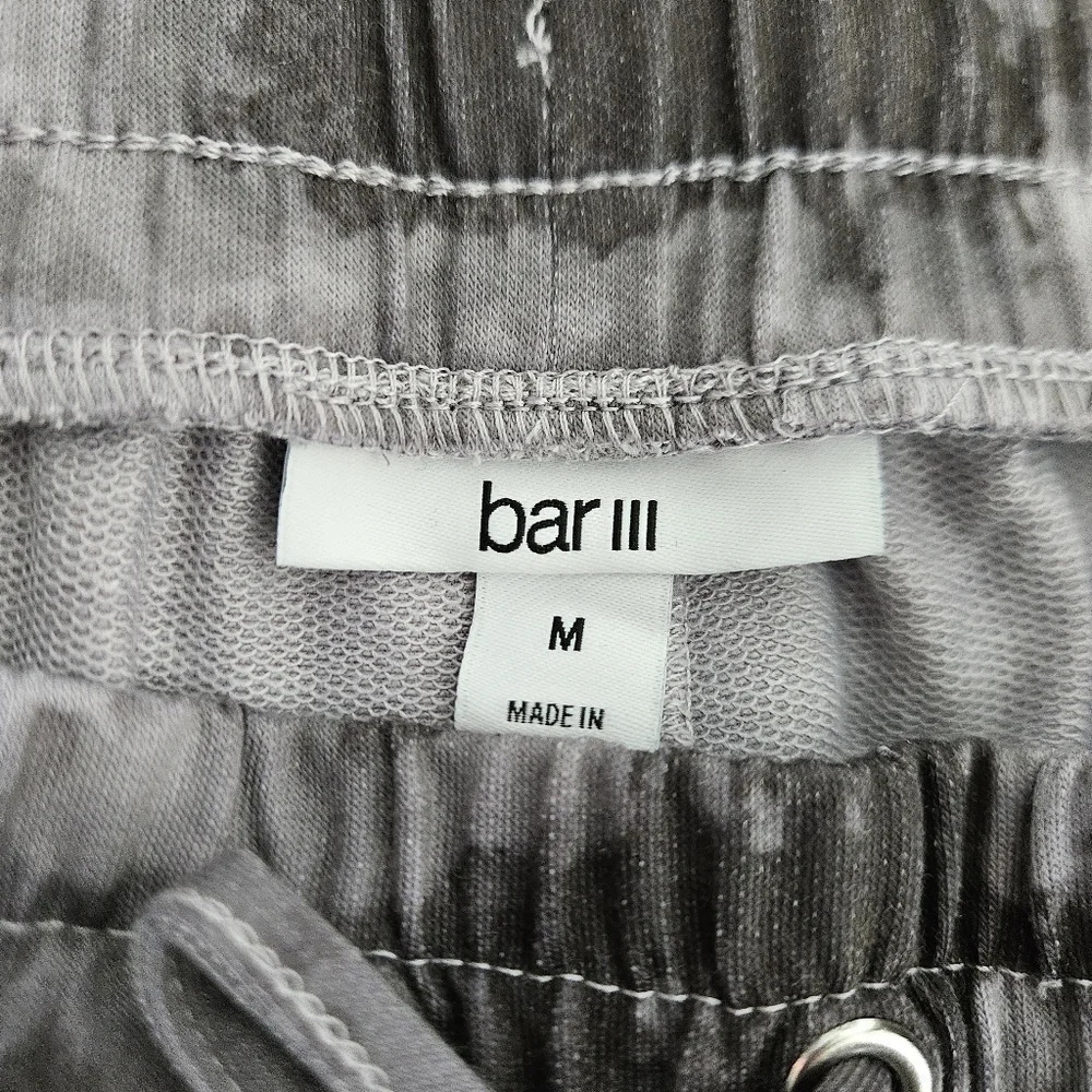 Bar III Jogger Pants Rock Wash Gray Tie Dye Pull On High Rise - Picture 6 of 9